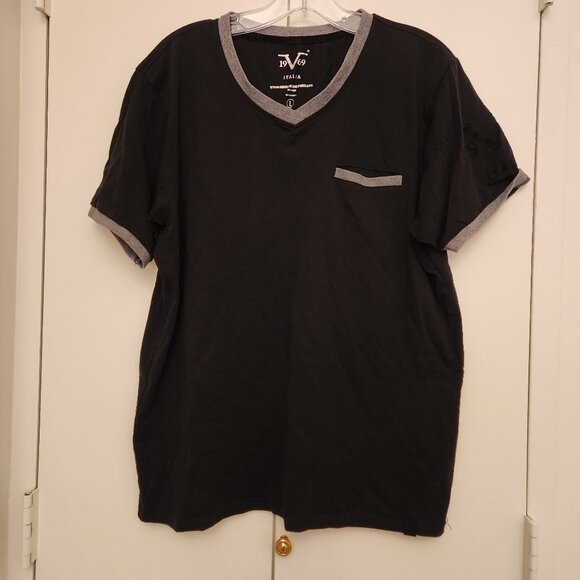 Versace Other - Versace 19 V69 Italia Black v-neck tee